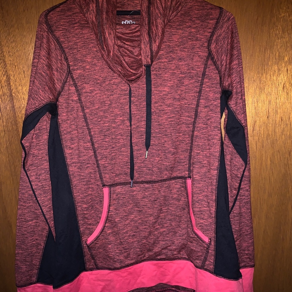 Pink long neck hoodie